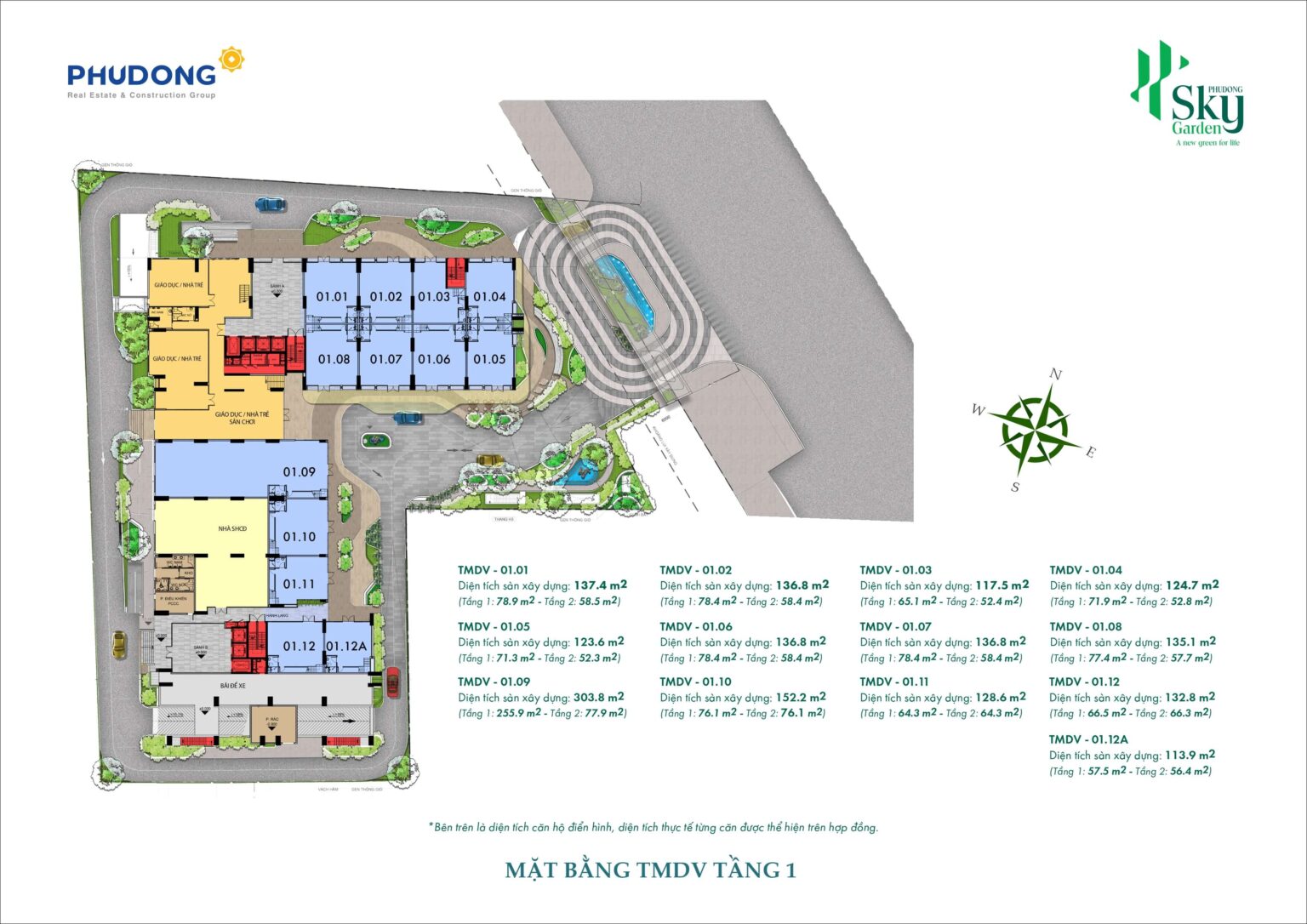 Mặt bằng thương mại Tầng 1